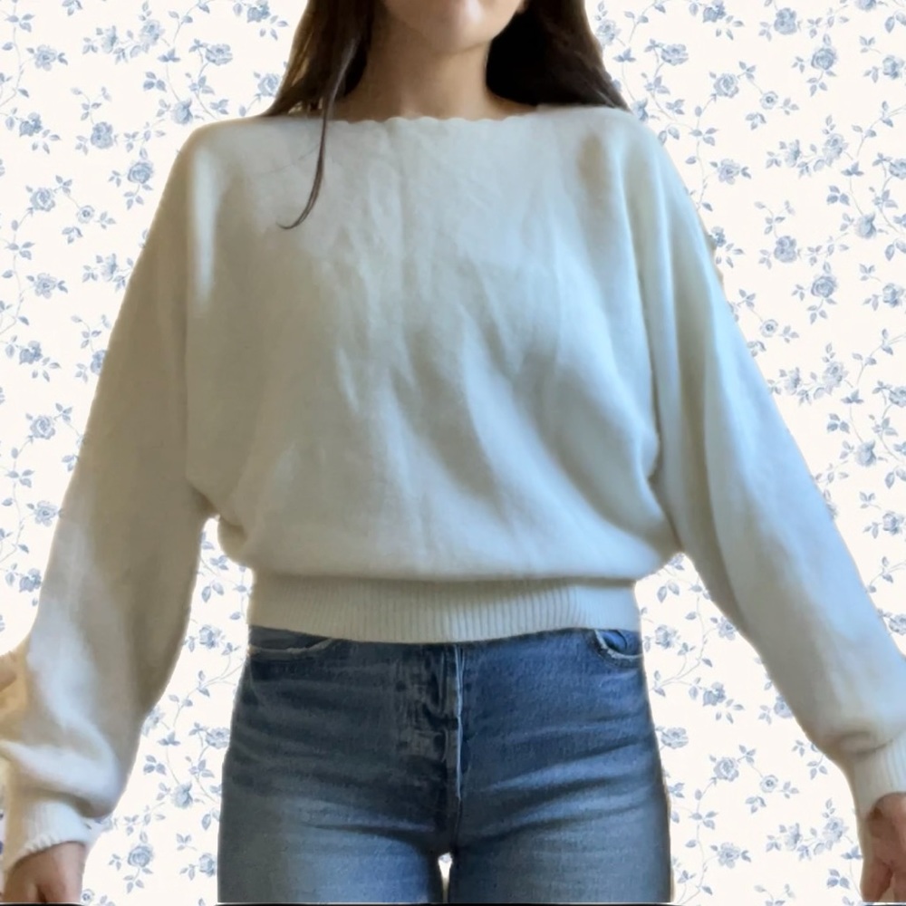 Vintage Cream Wool Sweater